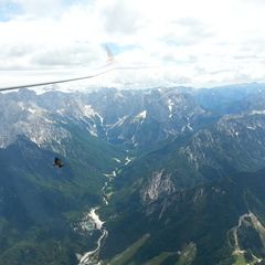 Flugwegposition um 12:08:28: Aufgenommen in der Nähe von Municipality of Kranjska Gora, Slowenien in 2713 Meter